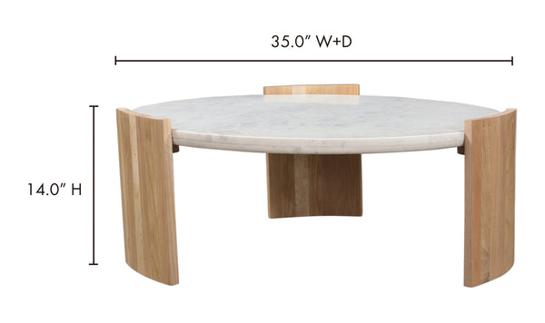 Moe's-Dala Marble Coffee Table White