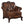 Victoria Full Grain Leather Upholstered Rolled Arm Chair