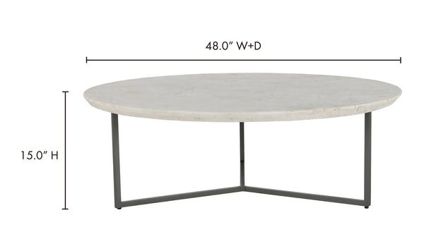 Moe's-Chloe Marble Coffee Table White