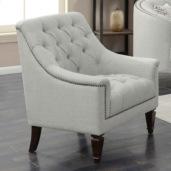 Coaster Fabric Upholstered Sloped Arm Chair