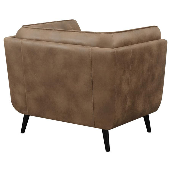 Thatcher Upholstered Tuxedo Arm Tufted Accent Chair