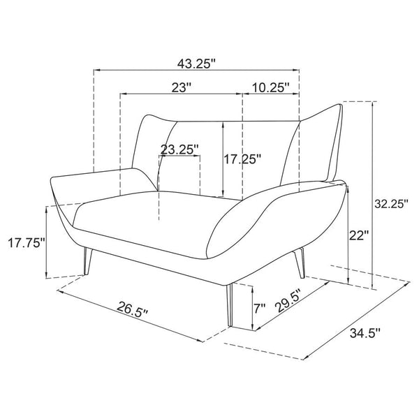 Aston Flared Arm Accent Chair