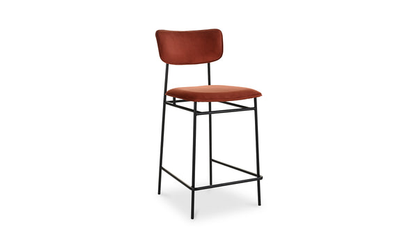 Moe's- Sailor Leather Counter Stool