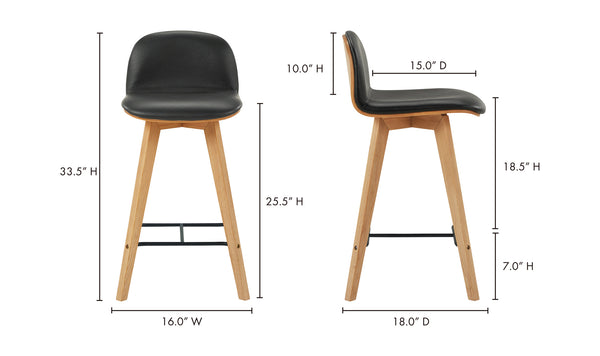 Moe's- Napoli Leather Counter Stool