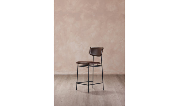 Moe's- Sailor Leather Counter Stool