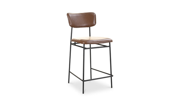 Moe's- Sailor Leather Counter Stool