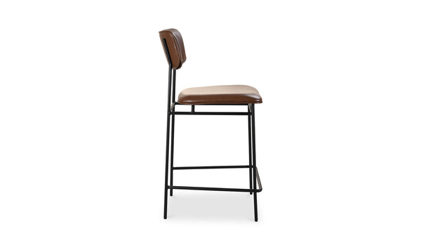 Moe's- Sailor Leather Counter Stool