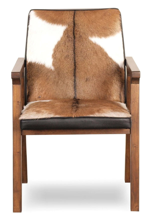 LH- Rio Cool Armchair Cool Brown Leather/Goat Hair