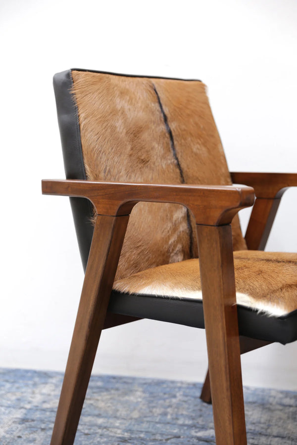 LH- Rio Cool Armchair Cool Brown Leather/Goat Hair