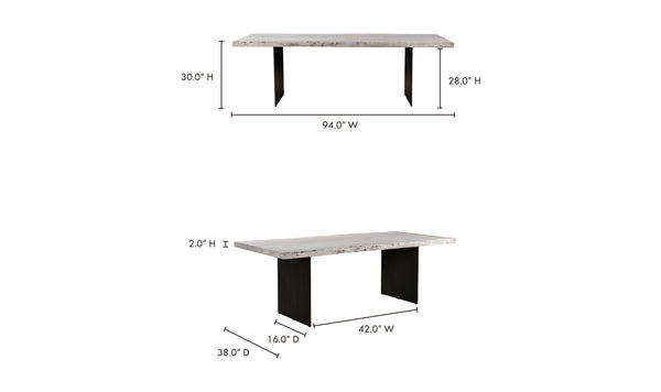 Moe's- Evans Dining Table-  VE-1085-18-0