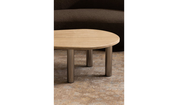 Moe's- Fia Coffee Table Beige Travertine