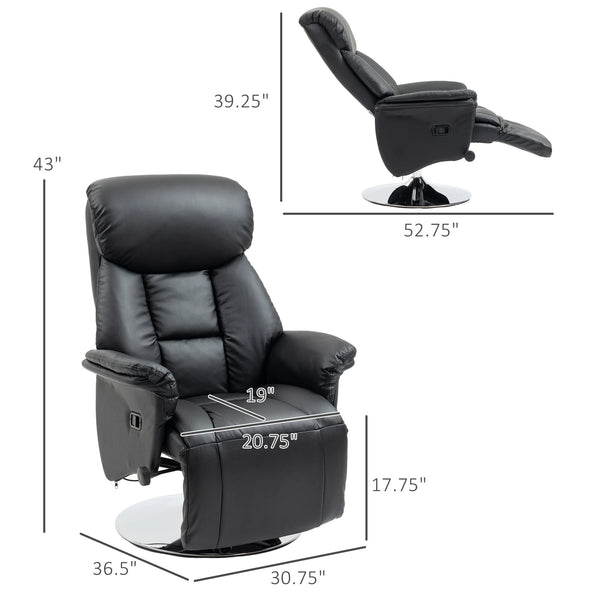 Neo Adjustable Swivel Recliner Chair with Footrest