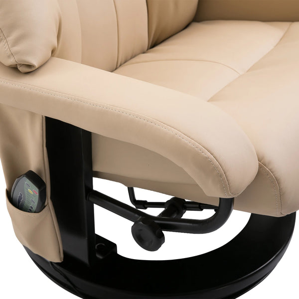 Wayne Recliner Chair with 10 Point Vibration  Massage and Footstool