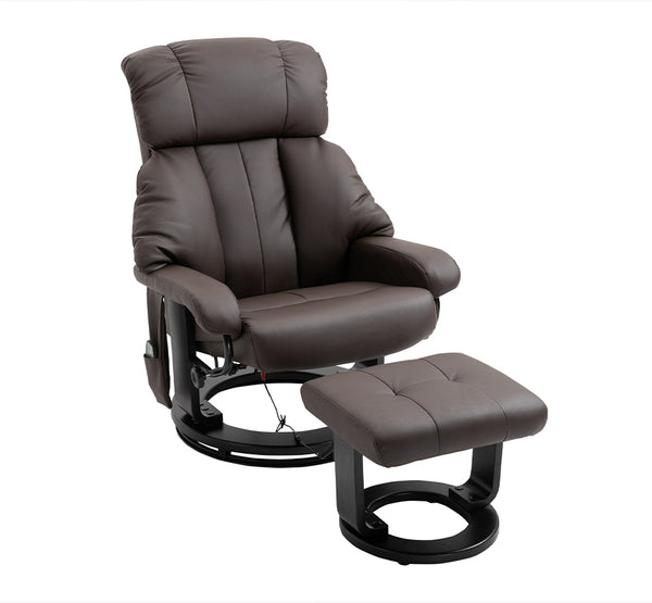 Wayne Recliner Chair with 10 Point Vibration  Massage and Footstool