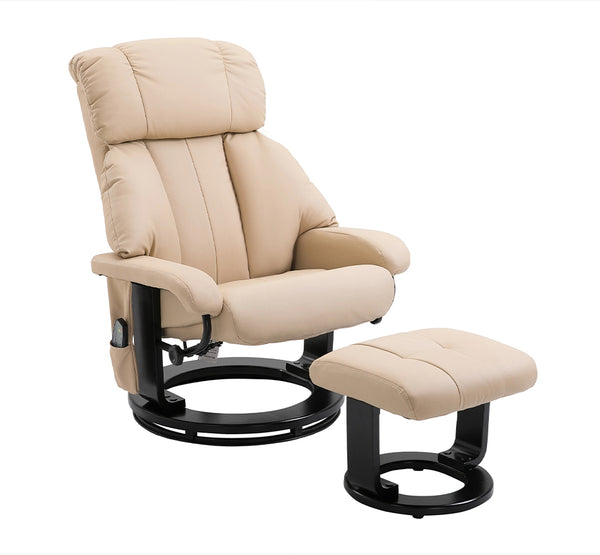 Wayne Recliner Chair with 10 Point Vibration  Massage and Footstool