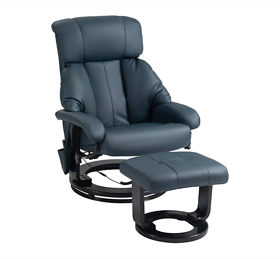 Wayne Swivel Recliner Chair with Vibration Massage and Footstool, Comfy Reading Chair, 10 Point Vibration KURTSDECO.COM Wayne Swivel Recliner Chair with Vibration Massage and Footstool, Comfy Reading Chair, 10 Point Vibration KURTSDECO.COM