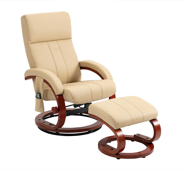 CozyAxis Electric Swivel Recliner Chair with 10 Vibration Points and 5 Massage