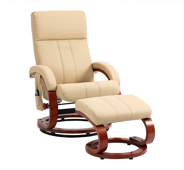 CozyAxis Electric Swivel Recliner Chair with 10 Vibration Points and 5 Massage