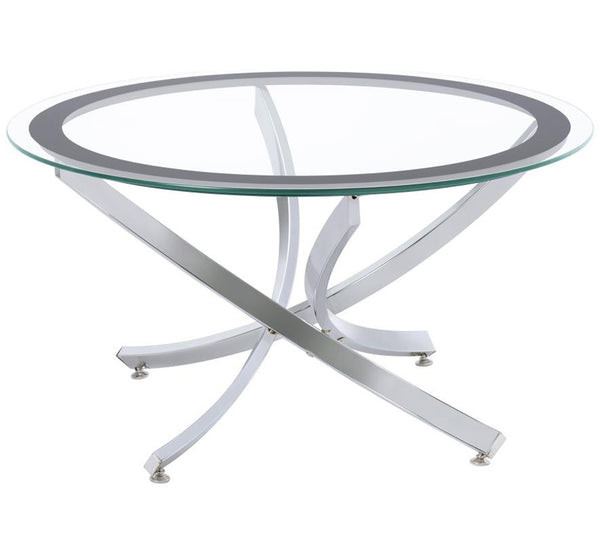 Brooke Round Glass Top Coffee Table