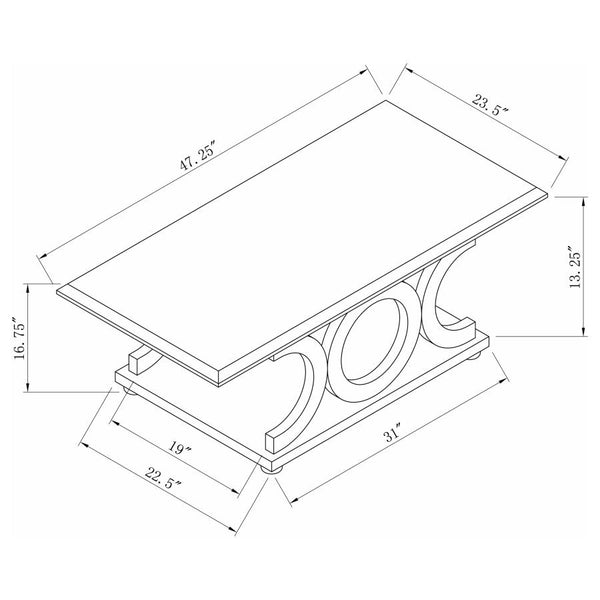 Shelly Rectangular Wood Coffee Table