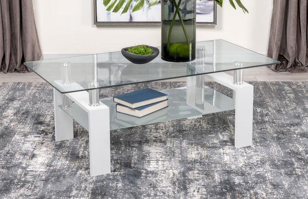 Coaster Rectangular Glass Top Coffee Table