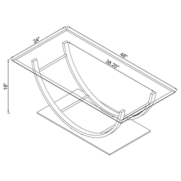 Coaster Rectangular Glass Top Coffee Table