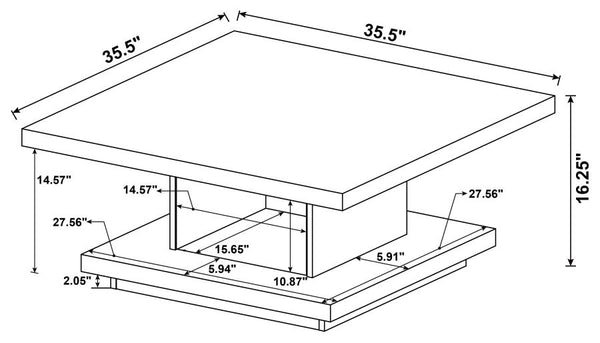 Coaster Square Engineered Wood Coffee Table