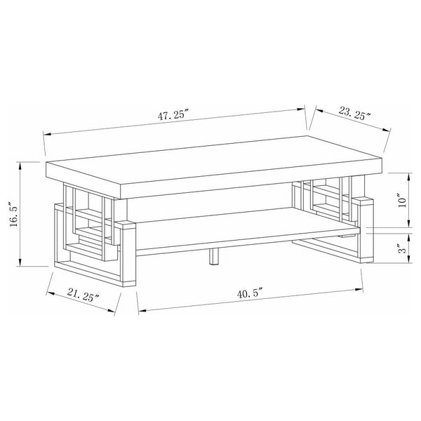 Schmitt Rectangular Coffee Table White