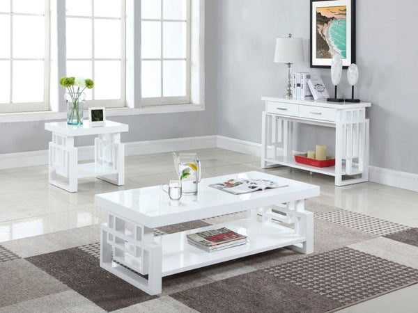 Schmitt Rectangular Coffee Table White