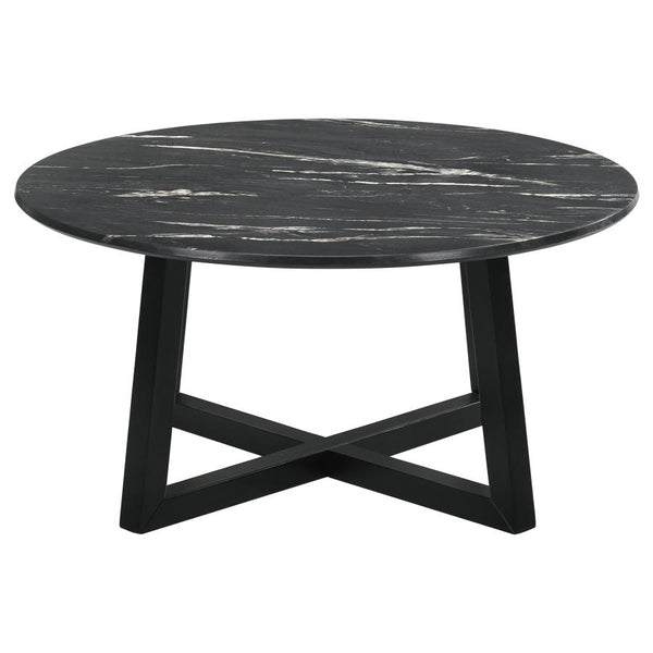 Skylark Round Marble-like Smart Top Coffee Table