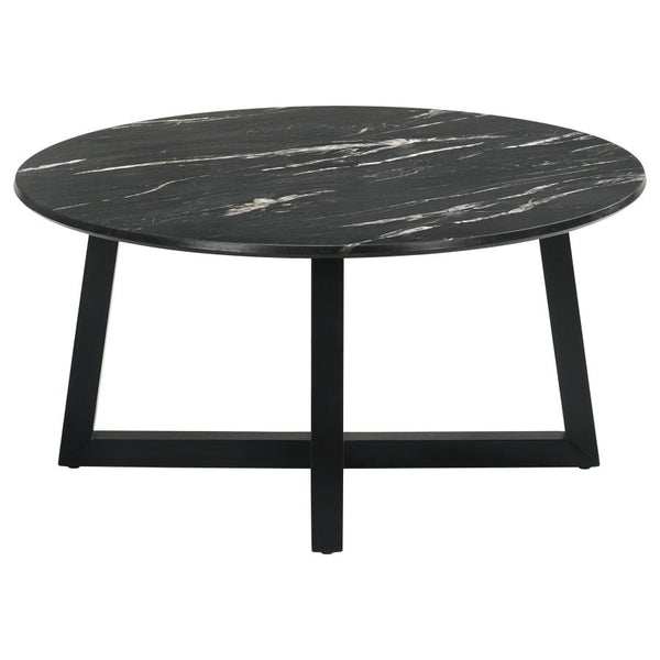 Skylark Round Marble-like Smart Top Coffee Table