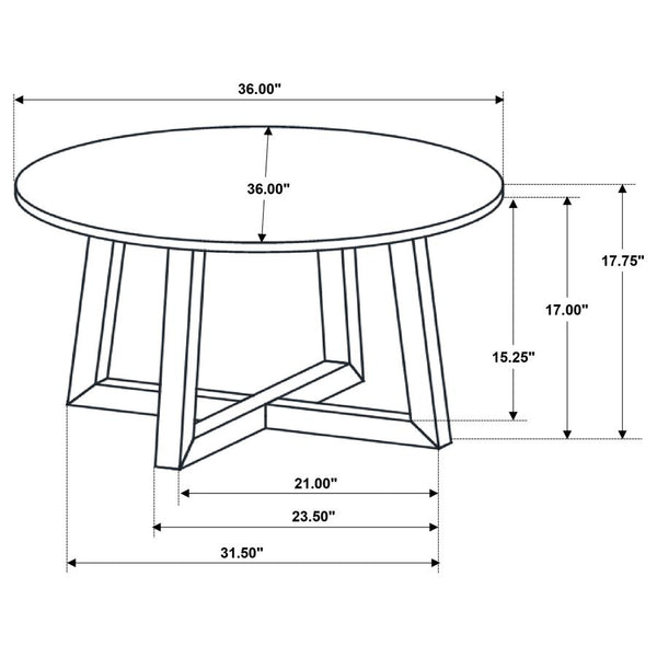 Skylark Round Marble-like Smart Top Coffee Table