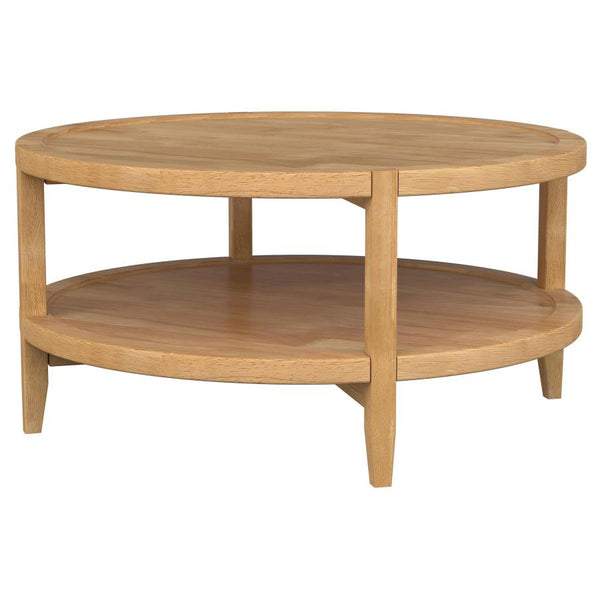 Coaster Round Solid Wood Coffee Table