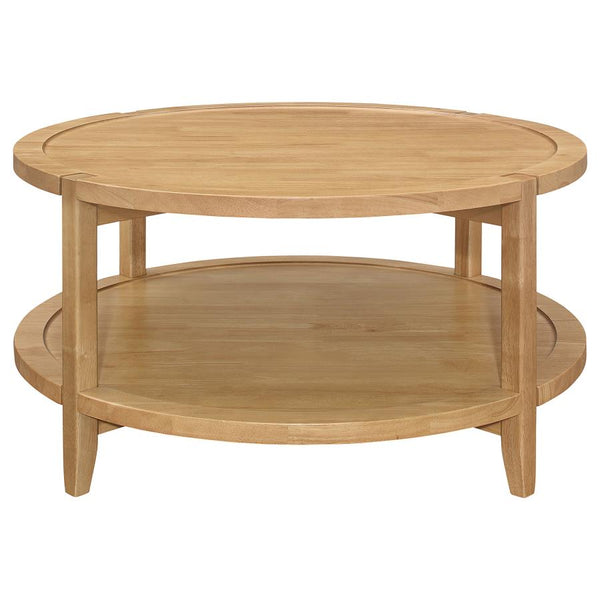 Coaster Round Solid Wood Coffee Table