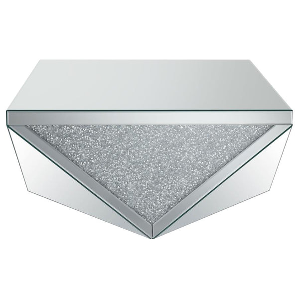 Amore Square Mirrored Acrylic Crystal Coffee Table