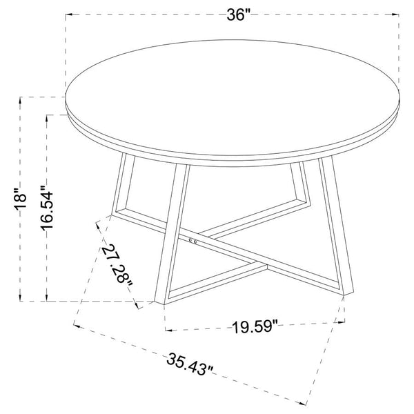 Hugo Round Faux Marble Coffee Table