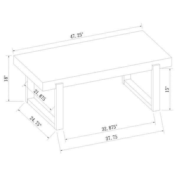 Modern  Coffee Table White High Gloss and Natural