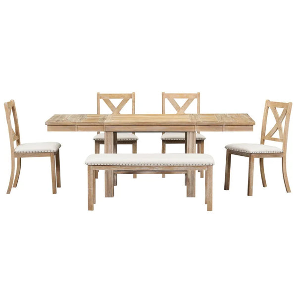 82" Luxurious Dining Table Set for 6