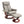 360° Swivel Reclining Chair with Wood Base and Matching Footrest