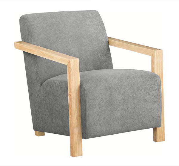 Coaster- Upholstered Accent Arm Chair with Wood Arms