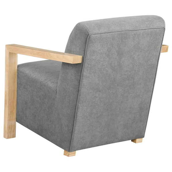 Coaster- Upholstered Accent Arm Chair with Wood Arms