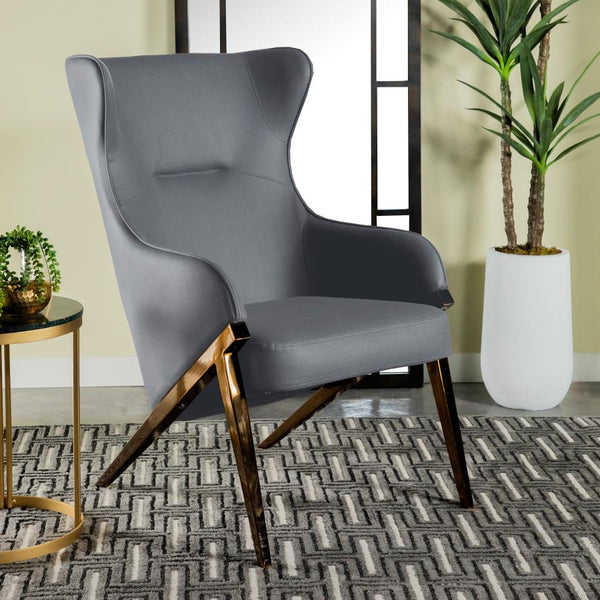 Walker Upholstered high Wingback Accent Chair