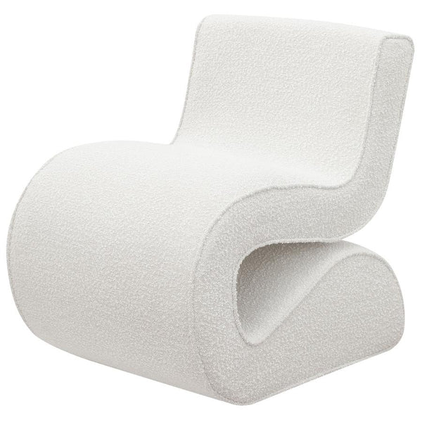 Coaster Boucle Upholstered Armless Curved Chair