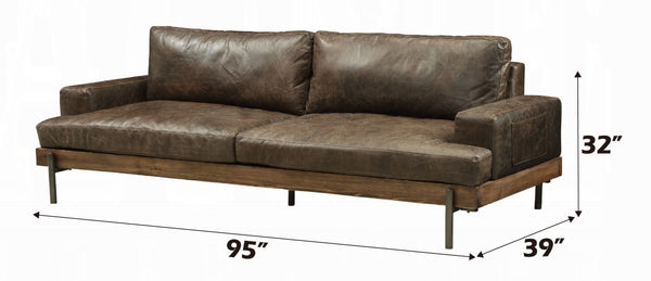 ACME Contemporary Premium Leather Sofa