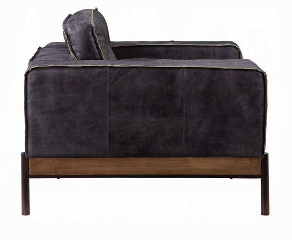 Top Grain Leather Sofa with Track Arm