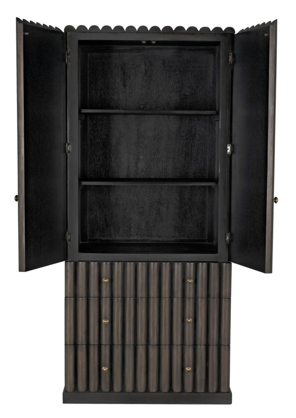 Noir -Amunet Hutch, Pale Rubbed with Light Brown Trim