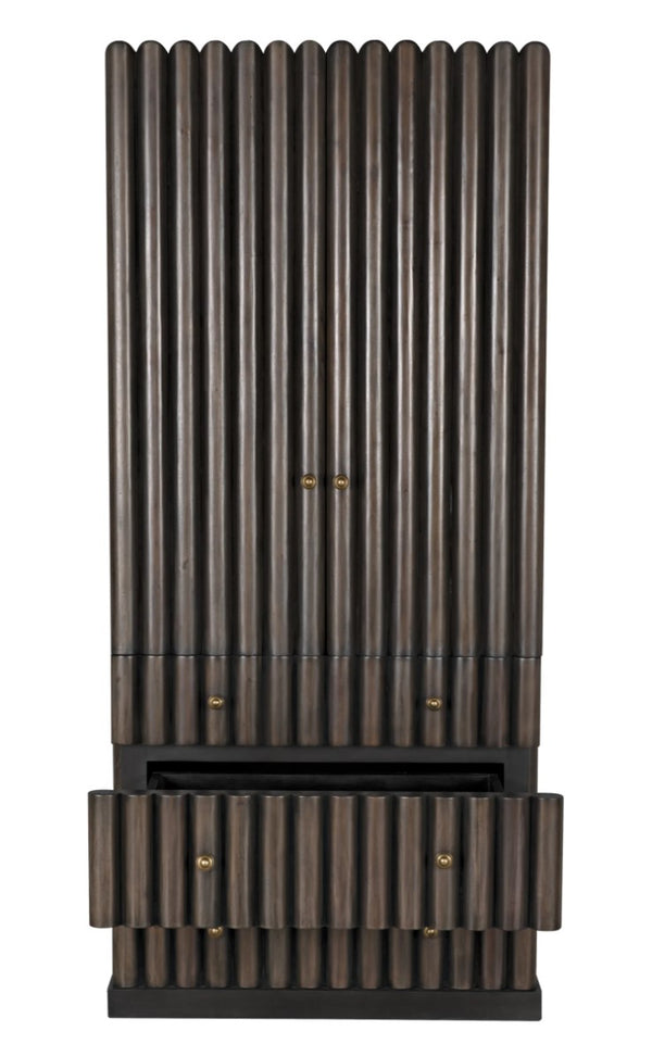 Noir -Amunet Hutch, Pale Rubbed with Light Brown Trim