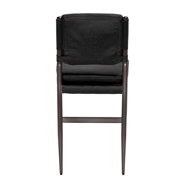 Noir -Astor Leather Counter Chair