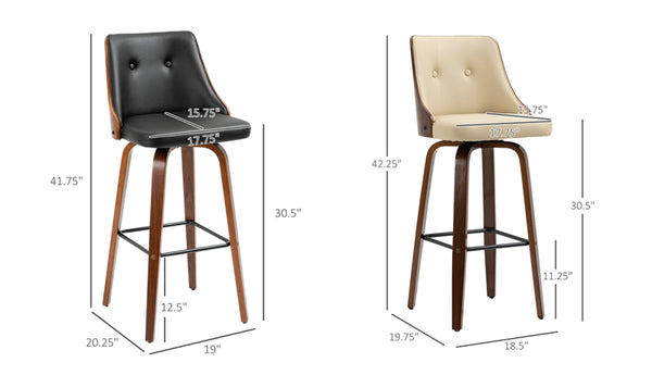 Stylish Seating Solutions: Bar Height Bar Stools with Backs Set of 2