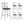 43 Inch Swivel Bar Height Stool Set of 4